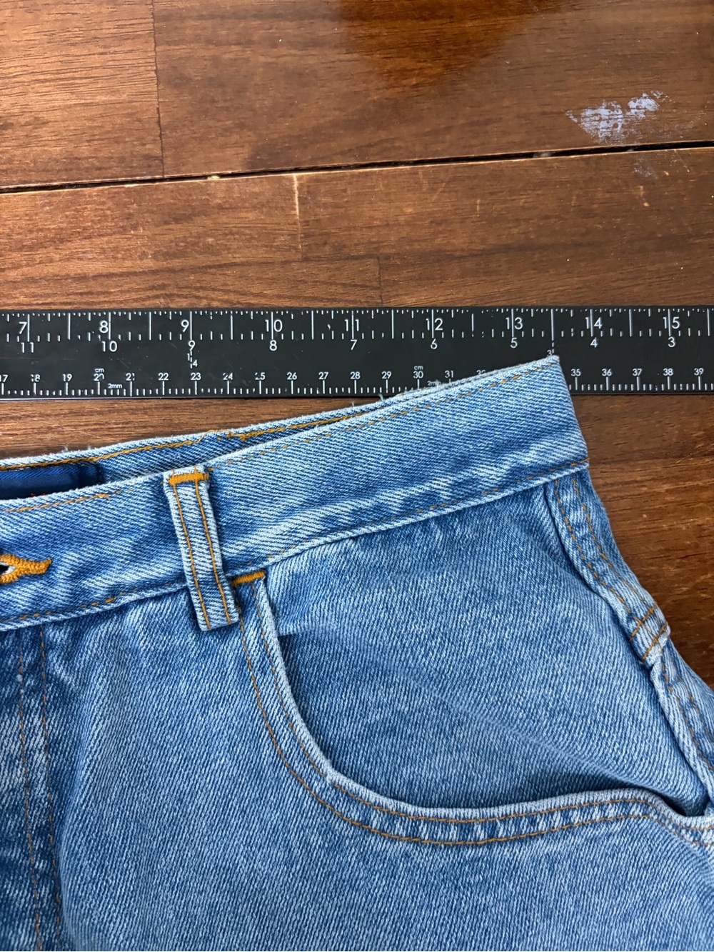 Giorgio Sant Angelo Vintage Blue Denim Shorts Size 13.5” waist - Picture 8 of 9